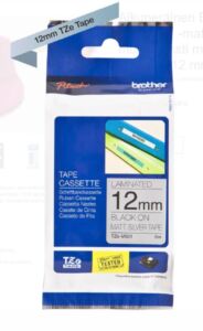 Brother TZe tape 12mmx8m black/silver matt