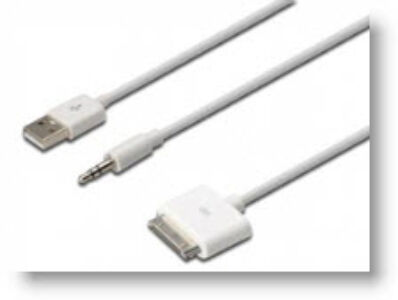 Apple 30pin+3.5mm+USB cable 1.5m white