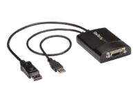 StarTech.com DisplayPort to DVI Adapter - Dual-Link - Active DVI-D Adapter for Your Monitor / Display - USB Powered - 2560x1600 (DP2DVID2) - DisplayPort-/ DVI-sovitin - USB (vain virta), DisplayPort (uros) to DVI-D (naaras) salvattu - USB 2.0 / DisplayPort 1.2 - 37 cm - USB-virta, aktiivinen, 2560 x 1600 (WQXGA) -tuki - musta