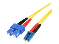 StarTech.com 4m Fiber Optic Cable - Single-Mode Duplex 9/125 - LSZH - LC/SC - OS1 - LC to SC Fiber Patch Cable (SMFIBLCSC4) - Kytkentäkaapeli - SC single-mode (uros) to LC single-mode (uros) - 4 m - kuituoptinen - kaksipuolinen (duplex) - 9 / 125 micron - OS1 - molded - keltainen