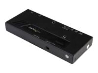 StarTech.com 2-Port HDMI Automatic Video Switch - 4K 2x1 HDMI Switch with Fast Switching, Auto-Sensing and Serial Control (VS221HD4KA) - Video-/audiokytkin - 2 x HDMI - työpöytä