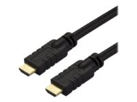 StarTech.com 10m(30ft) HDMI 2.0 Cable, 4K 60Hz Active HDMI Cable, CL2 Rated for In Wall Installation, Long Durable High Speed Ultra-HD HDMI Cable, HDR 10, 18Gbps, Male to Male Cord, Black - Al-Mylar EMI Shielding (HD2MM10MA) - HDMI-kaapeli - HDMI uros to HDMI uros - 10 m - 4K-tuki malleihin P/N: ADJPROJCART, FPWHANGER, FPWTLTPORT, MBLTVSTNDEC, ST122HD202, STNDMTV100, STNDMTVDUO