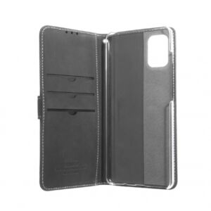 Insmat Exclusive Flip Case - Läppäkansi matkapuhelimelle - aito nahka - musta malleihin Samsung Galaxy A71