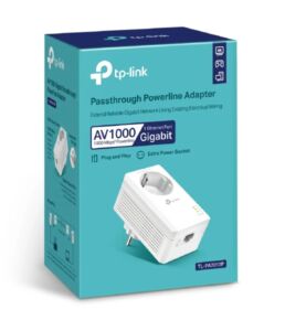 TP-Link Powerline TL-PA7017P AV1000 Gigabit Passthrough - voimajohtosovitin - seinäpistorasiaan kytkettävä