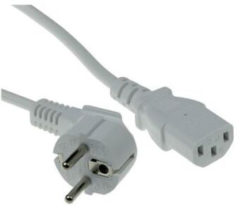 ACT Power Cable CEE 7/7 (angled) to C13 3m white
