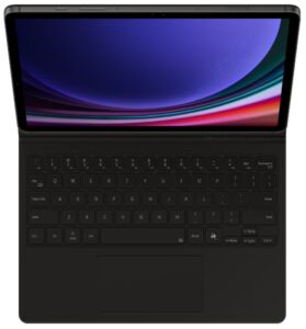 Samsung EF-DX725 - Näppäimistö- ja kalvokotelo (kirjankansi) - AI-kirja - sekä kosketuslevy - langaton - POGO pin, Bluetooth - musta näppäimistö, musta kotelo malleihin Galaxy Tab S9, Tab S9 FE