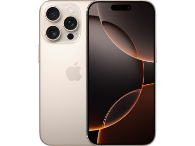 Apple iPhone 16 Pro - 5G älypuhelin - Kaksois-SIM / sisäinen muisti 128 Gt - OLED-näyttö - 6.3" - 2622 x 1206 pikseliä (120 Hz) - 3 takakameraa 48 MP, 48 MP, 12 MP - front camera 12 MP - autiomaan titaani