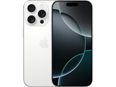 Apple iPhone 16 Pro - 5G älypuhelin - Kaksois-SIM / sisäinen muisti 128 Gt - OLED-näyttö - 6.3" - 2622 x 1206 pikseliä (120 Hz) - 3 takakameraa 48 MP, 48 MP, 12 MP - front camera 12 MP - valkoinen tiotaani