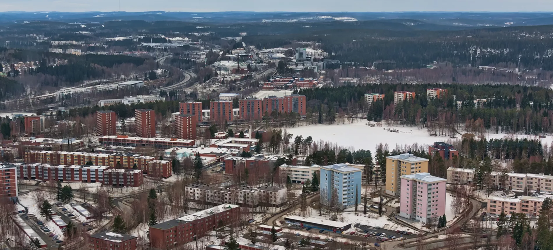 Talvinen maisema Jyvaskylästä.